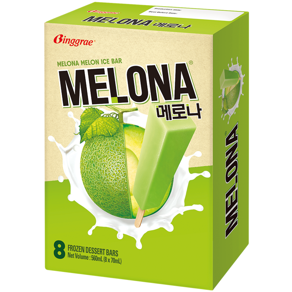 Afbeelding van KR | Melona | Melona Ice Bar - Melon | 8x8x70ml.