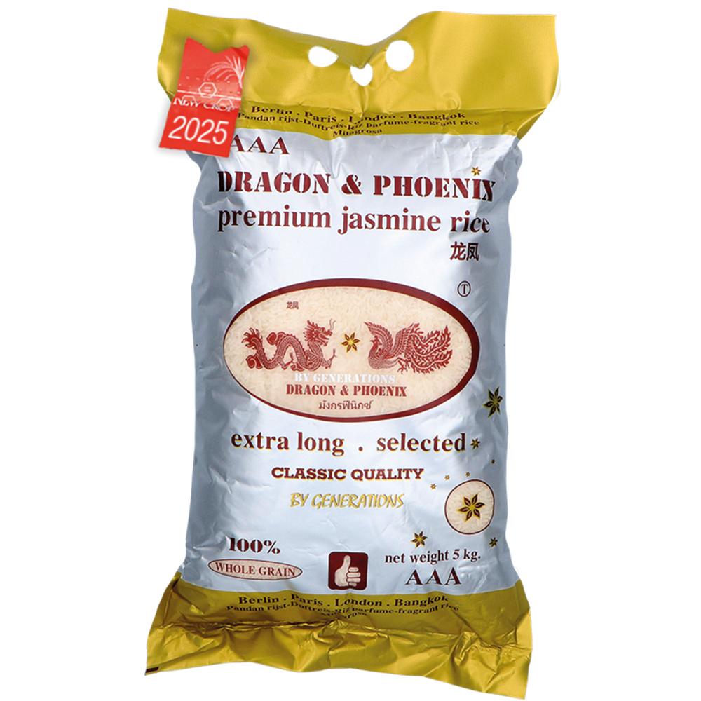 Afbeelding van KH | Dragon & Phoenix | Jasmine Rice Premium Quality 100% NEW Crop 2025 | 4x5kg.